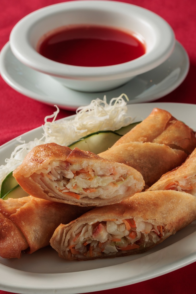 Rollos Lung Fung (Vegetales y Puerco Asado)